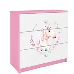 Detská komoda Babydreams ružová – Kôň