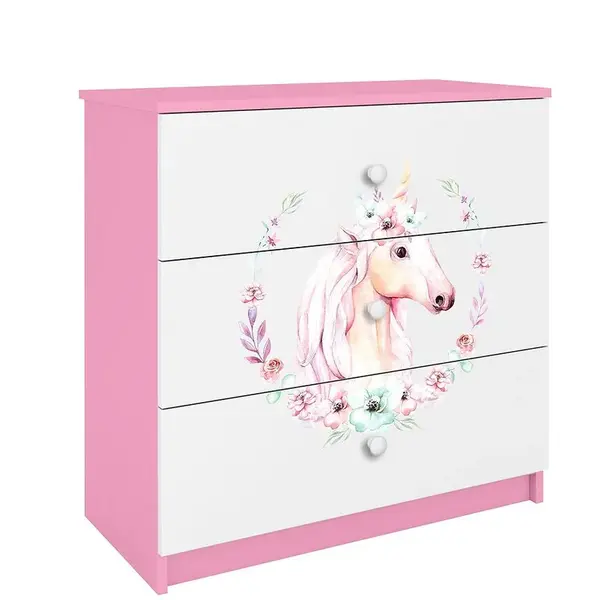 Detská komoda Babydreams ružová – Kôň