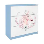 Detská komoda  Babydreams Modrá – Kôň