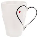Porcelánový hrnček 0,38l, duo srdce