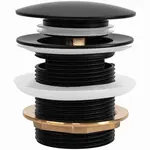 Vannová zátka s přepadem Click-clack Rea černá 6 cm