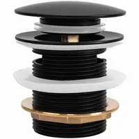 Vannová zátka s přepadem Click-clack Rea černá 6 cm