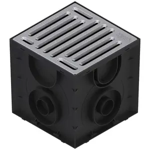 Kanalizační vpusťdvorní pozinkovaná mříž 24,6x25x25 cm