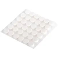 Nárazníky samolepiace biele 10 mm 36 ks