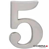 Cislo 3D nikl matny 5  - 5 cm