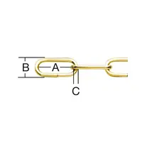 Oceľová ozdobná retiazka s mosadzným povrchom Ø2 mm - Tovar na Mieru