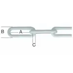 Biela reťaz 6 mm z pvc