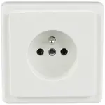 Zásuvka jednoduchá Klasik, bílá