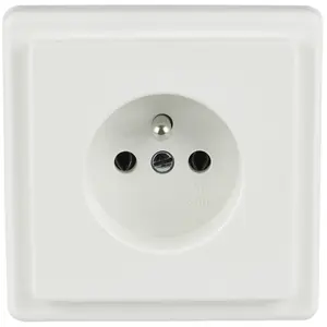 Zásuvka jednoduchá Klasik, bílá