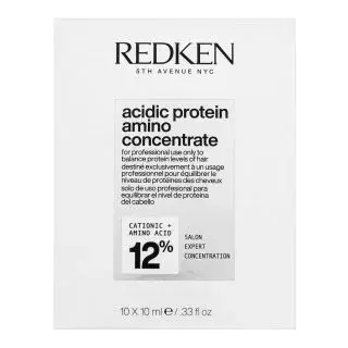 Redken Acidic Protein Amino Concentrate koncentrovaná obnovující péče pro velmi suché a poškozené vlasy 10 x 10 ml