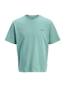 JACK & JONES Tričko 'JJEARCHIVE'  modrozelená