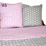 Baby Nellys Bavlněné povlečení 140x200 - Bubble Retro šedorůžové