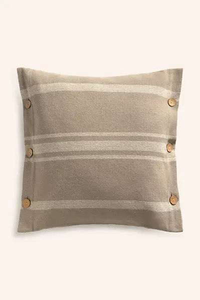 Bavlněný dekorativní povlak na polštář Calma House Sorento 45 x 45 cm béžová barva