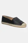 Kožené espadrilky Lauren Ralph Lauren Cameryn Lg 2 černá barva, 802P04415001