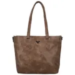 Stylová dámská koženková kabelka na rameno Mileta, hnědá