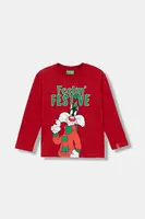 Dětské bavlněné tričko s dlouhým rukávem United Colors of Benetton