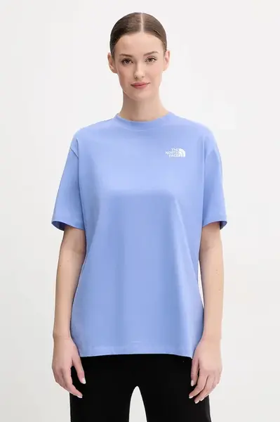 Bavlněné tričko The North Face Essential fialová barva, NF0A87NQ0YI1