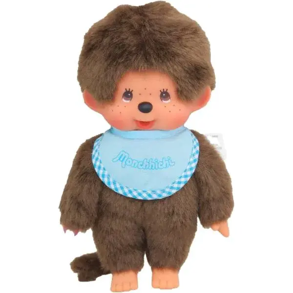 Monchhichi Mončiči chlapec se světlemodrým bryndáčkem 20 cm