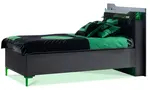 Posteľ s úložným priestorom 120x200 cm diego - čierna, zelená