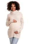 bemaamaa Svetřík s roláčkem POLY - sv. béžový, vel. L/XL