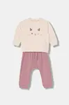 Kojenecká tepláková souprava United Colors of Benetton růžová barva, 3FTZAK01D