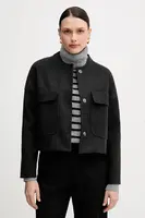 Bunda Sandro Ferrone zelená barva, přechodná, oversize, S23YBFBRUCE