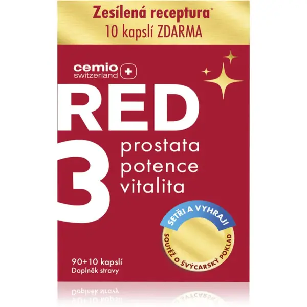 Cemio RED3 kapsle prostata, potence, vitalita 100 cps