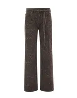 WE Fashion Džínsy  svetlohnedá / tmavohnedá