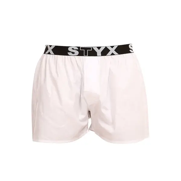 Styx Pánské trenky sportovní guma bílé (B1061) XL