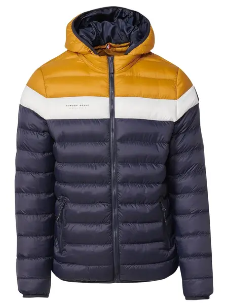 KOROSHI Prechodná bunda  námornícka modrá / medová / biela