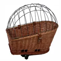 Duvo+ Proutěný košík na kolo s polštářem 35x55x49cm