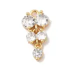 Brass Micro Pave Cubic Zirconia Pendants