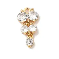 Brass Micro Pave Cubic Zirconia Pendants