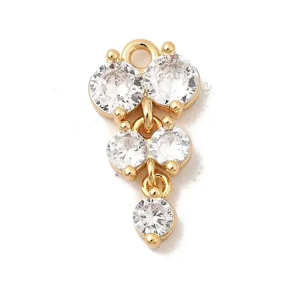 Brass Micro Pave Cubic Zirconia Pendants