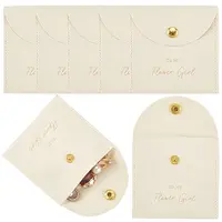 10Pcs Velvet Pouches with Snap Button