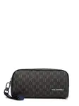 Karl Lagerfeld Toaletná taška 'Monogram'  brokátová / čierna