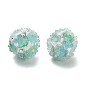 Polymer Clay Rhinestone Beads with Resin