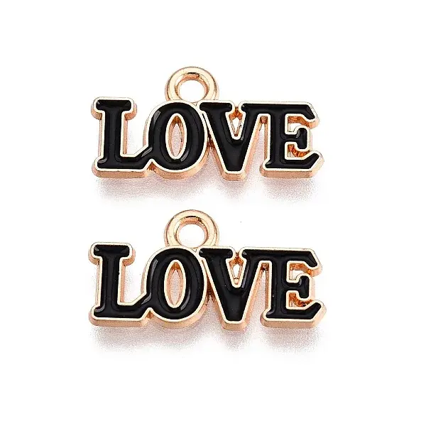 Valentine's Day Theme Alloy Enamel Pendants