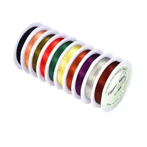 10 Rolls 10 Colors Round Copper Jewelry Wire