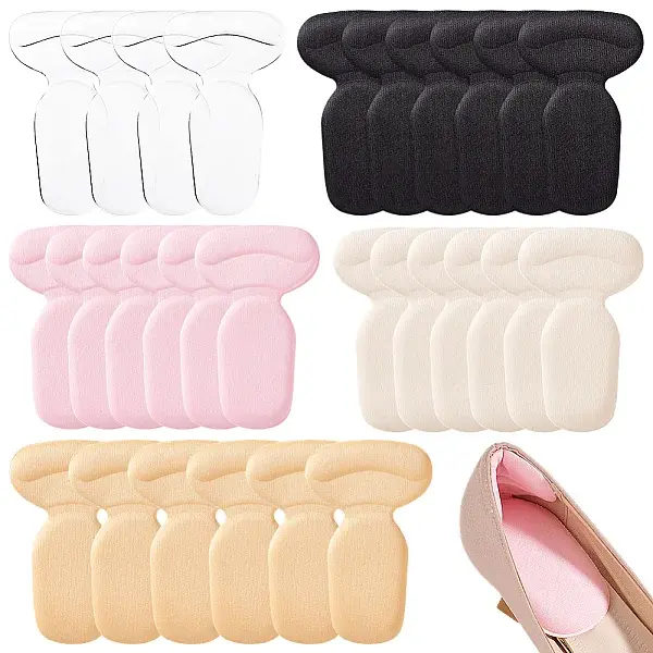 14 Pairs 5 Colors Foam & Silicone T Shape Heel Sticker