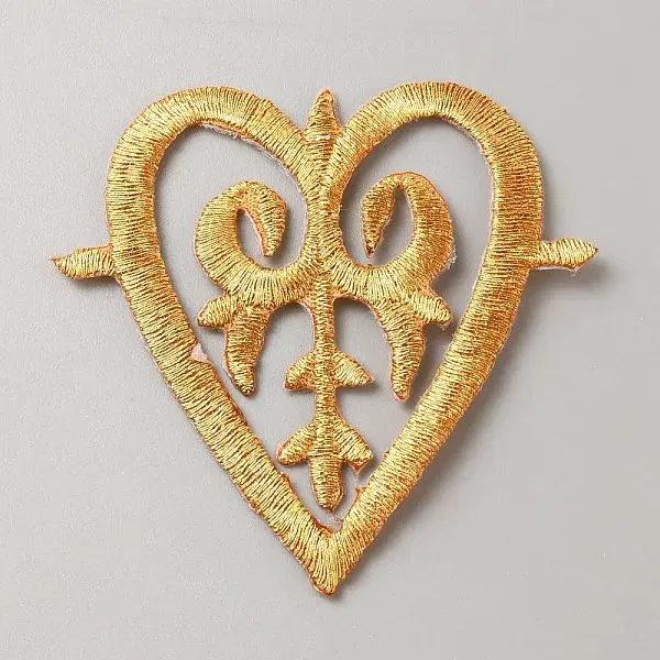 Ethnic Style Polyester Metallic Thread Embroidery Iron on Applique Patch