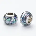 304 Stainless Steel Resin European Beads