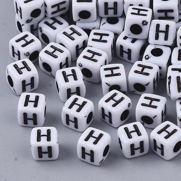 White Opaque Acrylic Beads