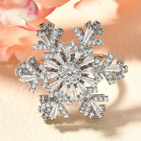 Snowflake Rotatable Brooches for Women