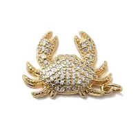 Brass Micro Pave Cubic Zirconia Pendants