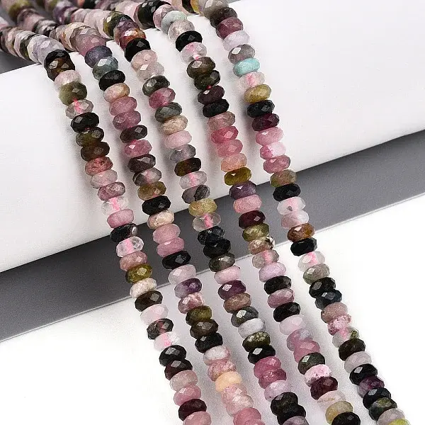 Natural Multicolor Tourmaline Beads Strands