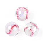 Sports UV Plating Opaque Acrylic Beads