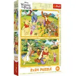 Trefl Puzzle 2x24 Medvídek Pú / Den na zahradě