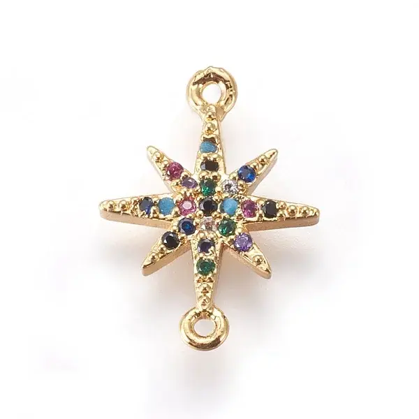 Brass Cubic Zirconia Links connectors