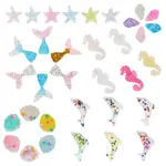 35Pcs 35 Styles Translucent Resin Sea Animal Decoden Cabochons